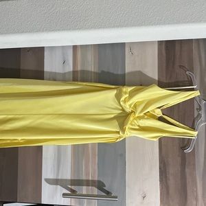BCBG Maxazria yellow satin dress